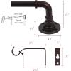 imageHVERSAILTEX Wrap Around Curtain Rods for Windows 162 to 438 Inch 34 Inch Diameter Industrial Telescoping Curtain Rod Splicing Adjustable Curtain Rods for IndoorOutdoor BlackBronze