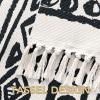 imageHVERSAILTEX Bohemian Armless Accent Chair Cover Geometric Diamond Polycotton Couch Covers for Sofa with Tassels Dog Couch Cover Protector Weaving Throw Blanket All Season1 Pack 24quot63quotBlueTanBlackWhite