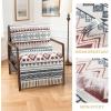 imageHVERSAILTEX Bohemian Armless Accent Chair Cover Geometric Diamond Polycotton Couch Covers for Sofa with Tassels Dog Couch Cover Protector Weaving Throw Blanket All Season1 Pack 24quot63quotBlueTanRust RedBlack