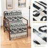 imageHVERSAILTEX Bohemian Armless Accent Chair Cover Geometric Diamond Polycotton Couch Covers for Sofa with Tassels Dog Couch Cover Protector Weaving Throw Blanket All Season1 Pack 24quot63quotBlueTanBlackWhite