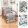 imageHVERSAILTEX Bohemian Armless Accent Chair Cover Geometric Diamond Polycotton Couch Covers for Sofa with Tassels Dog Couch Cover Protector Weaving Throw Blanket All Season1 Pack 24quot63quotBlueTanOrangeBlue