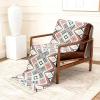 imageHVERSAILTEX Bohemian Armless Accent Chair Cover Geometric Diamond Polycotton Couch Covers for Sofa with Tassels Dog Couch Cover Protector Weaving Throw Blanket All Season1 Pack 24quot63quotBlueTanOrangeBlue