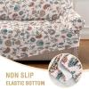 imageHVERSAILTEX Printed Chair Covers for Living Room Floral Pattern Sofa Slipcovers Stretch Couch Covers Washable Couch Protector for DogsGarden BlissBlueChairCottage Charm