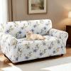 imageHVERSAILTEX Printed Chair Covers for Living Room Floral Pattern Sofa Slipcovers Stretch Couch Covers Washable Couch Protector for DogsGarden BlissBlueChairVintage Petalyellow