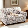 imageHVERSAILTEX Printed Chair Covers for Living Room Floral Pattern Sofa Slipcovers Stretch Couch Covers Washable Couch Protector for DogsGarden BlissBlueChairCottage Charm
