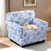 imageHVERSAILTEX Printed Chair Covers for Living Room Floral Pattern Sofa Slipcovers Stretch Couch Covers Washable Couch Protector for DogsGarden BlissBlueChairGarden Blissblue