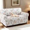 imageHVERSAILTEX Printed Chair Covers for Living Room Floral Pattern Sofa Slipcovers Stretch Couch Covers Washable Couch Protector for DogsGarden BlissBlueChairChic Bloomsom