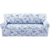 imageHVERSAILTEX Printed Chair Covers for Living Room Floral Pattern Sofa Slipcovers Stretch Couch Covers Washable Couch Protector for DogsGarden BlissBlueChairGarden Blissblue