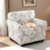 imageHVERSAILTEX Printed Chair Covers for Living Room Floral Pattern Sofa Slipcovers Stretch Couch Covers Washable Couch Protector for DogsGarden BlissBlueChairChic Bloomsom