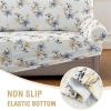 imageHVERSAILTEX Printed Chair Covers for Living Room Floral Pattern Sofa Slipcovers Stretch Couch Covers Washable Couch Protector for DogsGarden BlissBlueChairVintage Petalyellow