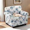 imageHVERSAILTEX Printed Chair Covers for Living Room Floral Pattern Sofa Slipcovers Stretch Couch Covers Washable Couch Protector for DogsGarden BlissBlueChairVintage Petalblue