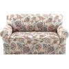 imageHVERSAILTEX Printed Chair Covers for Living Room Floral Pattern Sofa Slipcovers Stretch Couch Covers Washable Couch Protector for DogsGarden BlissBlueChairSunkissed Floral