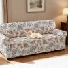 imageHVERSAILTEX Printed Chair Covers for Living Room Floral Pattern Sofa Slipcovers Stretch Couch Covers Washable Couch Protector for DogsGarden BlissBlueChairSunkissed Floral
