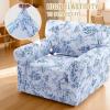 imageHVERSAILTEX Printed Chair Covers for Living Room Floral Pattern Sofa Slipcovers Stretch Couch Covers Washable Couch Protector for DogsGarden BlissBlueChairGarden Blissblue