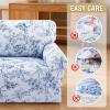 imageHVERSAILTEX Printed Chair Covers for Living Room Floral Pattern Sofa Slipcovers Stretch Couch Covers Washable Couch Protector for DogsGarden BlissBlueChairGarden Blissblue
