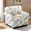 imageHVERSAILTEX Printed Chair Covers for Living Room Floral Pattern Sofa Slipcovers Stretch Couch Covers Washable Couch Protector for DogsGarden BlissBlueChairVintage Petalyellow