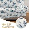 imageHVERSAILTEX Printed Chair Covers for Living Room Floral Pattern Sofa Slipcovers Stretch Couch Covers Washable Couch Protector for DogsGarden BlissBlueChairVintage Petalblue