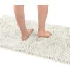 imageHVERSAILTEX Bath Mat Bath Rug for Bathroom Luxury Chenille Bathroom Rug Mat Extra Soft and Absorbent Microfiber Shaggy Rugs Non Slip Rug Quick Dry Bath Mat Washable 17 x 24 Inches NavyIvory