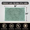 imageHVERSAILTEX Bath Mat Bath Rug for Bathroom Luxury Chenille Bathroom Rug Mat Extra Soft and Absorbent Microfiber Shaggy Rugs Non Slip Rug Quick Dry Bath Mat Washable 17 x 24 Inches NavyAqua Foam
