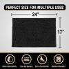 imageHVERSAILTEX Bath Mat Bath Rug for Bathroom Luxury Chenille Bathroom Rug Mat Extra Soft and Absorbent Microfiber Shaggy Rugs Non Slip Rug Quick Dry Bath Mat Washable 17 x 24 Inches NavyBlack