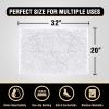imageHVERSAILTEX Bath Mat Bath Rug for Bathroom Luxury Chenille Bathroom Rug Mat Extra Soft and Absorbent Microfiber Shaggy Rugs Non Slip Rug Quick Dry Bath Mat Washable 17 x 24 Inches NavyWhite