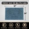 imageHVERSAILTEX Bath Mat Bath Rug for Bathroom Luxury Chenille Bathroom Rug Mat Extra Soft and Absorbent Microfiber Shaggy Rugs Non Slip Rug Quick Dry Bath Mat Washable 17 x 24 Inches NavyStone Blue