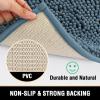 imageHVERSAILTEX Bath Mat Bath Rug for Bathroom Luxury Chenille Bathroom Rug Mat Extra Soft and Absorbent Microfiber Shaggy Rugs Non Slip Rug Quick Dry Bath Mat Washable 17 x 24 Inches NavyStone Blue