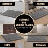 imageHVERSAILTEX Bath Mat Bath Rug for Bathroom Luxury Chenille Bathroom Rug Mat Extra Soft and Absorbent Microfiber Shaggy Rugs Non Slip Rug Quick Dry Bath Mat Washable 17 x 24 Inches NavyGrey