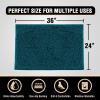 imageHVERSAILTEX Bath Mat Bath Rug for Bathroom Luxury Chenille Bathroom Rug Mat Extra Soft and Absorbent Microfiber Shaggy Rugs Non Slip Rug Quick Dry Bath Mat Washable 17 x 24 Inches NavyDark Teal