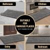 imageHVERSAILTEX Bath Mat Bath Rug for Bathroom Luxury Chenille Bathroom Rug Mat Extra Soft and Absorbent Microfiber Shaggy Rugs Non Slip Rug Quick Dry Bath Mat Washable 17 x 24 Inches NavyGrey