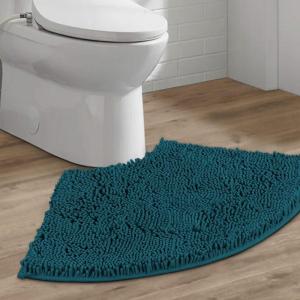 imageHVERSAILTEX Bath Mat Bath Rug for Bathroom Luxury Chenille Bathroom Rug Mat Extra Soft and Absorbent Microfiber Shaggy Rugs Non Slip Rug Quick Dry Bath Mat Washable 17 x 24 Inches NavyDark Teal