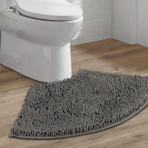 imageHVERSAILTEX Bath Mat Bath Rug for Bathroom Luxury Chenille Bathroom Rug Mat Extra Soft and Absorbent Microfiber Shaggy Rugs Non Slip Rug Quick Dry Bath Mat Washable 17 x 24 Inches NavyGrey