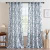 imageHVERSAILTEX Linen Blend Curtains for Living Room Printed Floral Curtain Grommet Farmhouse Flower Patterned Drapes Window Treatment Panels Set of 2 Panels 52quot W x 96quot L French Vintage Floral  NavyRetro Floral  Stone Blue