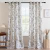 imageHVERSAILTEX Linen Blend Curtains for Living Room Printed Floral Curtain Grommet Farmhouse Flower Patterned Drapes Window Treatment Panels Set of 2 Panels 52quot W x 96quot L French Vintage Floral  NavyBelinna Floral  Sage