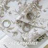 imageHVERSAILTEX Linen Blend Curtains for Living Room Printed Floral Curtain Grommet Farmhouse Flower Patterned Drapes Window Treatment Panels Set of 2 Panels 52quot W x 96quot L French Vintage Floral  NavyIberra Sesame  Taupe