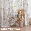 imageHVERSAILTEX Linen Blend Curtains for Living Room Printed Floral Curtain Grommet Farmhouse Flower Patterned Drapes Window Treatment Panels Set of 2 Panels 52quot W x 96quot L French Vintage Floral  NavyBelinna Floral  Orange