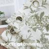 imageHVERSAILTEX Linen Blend Curtains for Living Room Printed Floral Curtain Grommet Farmhouse Flower Patterned Drapes Window Treatment Panels Set of 2 Panels 52quot W x 96quot L French Vintage Floral  NavyIberra Sesame  Sage