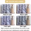 imageHVERSAILTEX Linen Blend Curtains for Living Room Printed Floral Curtain Grommet Farmhouse Flower Patterned Drapes Window Treatment Panels Set of 2 Panels 52quot W x 96quot L French Vintage Floral  NavyIberra Sesame  Blue