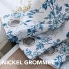 imageHVERSAILTEX Linen Blend Curtains for Living Room Printed Floral Curtain Grommet Farmhouse Flower Patterned Drapes Window Treatment Panels Set of 2 Panels 52quot W x 96quot L French Vintage Floral  NavyRetro Floral  Stone Blue