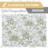 imageHVERSAILTEX Linen Blend Curtains for Living Room Printed Floral Curtain Grommet Farmhouse Flower Patterned Drapes Window Treatment Panels Set of 2 Panels 52quot W x 96quot L French Vintage Floral  NavyIberra Sesame  Sage