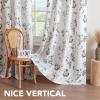 imageHVERSAILTEX Linen Blend Curtains for Living Room Printed Floral Curtain Grommet Farmhouse Flower Patterned Drapes Window Treatment Panels Set of 2 Panels 52quot W x 96quot L French Vintage Floral  NavyBelinna Floral  Sage