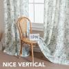 imageHVERSAILTEX Linen Blend Curtains for Living Room Printed Floral Curtain Grommet Farmhouse Flower Patterned Drapes Window Treatment Panels Set of 2 Panels 52quot W x 96quot L French Vintage Floral  NavyRetro Floral  Sage