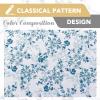 imageHVERSAILTEX Linen Blend Curtains for Living Room Printed Floral Curtain Grommet Farmhouse Flower Patterned Drapes Window Treatment Panels Set of 2 Panels 52quot W x 96quot L French Vintage Floral  NavyRetro Floral  Stone Blue