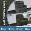 imageHVERSAILTEX Velvet Stretch Recliner Couch Covers 4Pieces Style Recliner Chair Covers Recliner Cover for Reclining Chair Slipcovers Feature Non Slip Form Fitted Thick Soft Washable French OakOlive