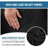 imageHVERSAILTEX Velvet Stretch Recliner Couch Covers 4Pieces Style Recliner Chair Covers Recliner Cover for Reclining Chair Slipcovers Feature Non Slip Form Fitted Thick Soft Washable French OakJet Black
