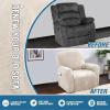 imageHVERSAILTEX Velvet Stretch Recliner Couch Covers 4Pieces Style Recliner Chair Covers Recliner Cover for Reclining Chair Slipcovers Feature Non Slip Form Fitted Thick Soft Washable French OakPorcelain