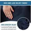imageHVERSAILTEX Velvet Stretch Recliner Couch Covers 4Pieces Style Recliner Chair Covers Recliner Cover for Reclining Chair Slipcovers Feature Non Slip Form Fitted Thick Soft Washable French OakNavy