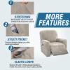 imageHVERSAILTEX Velvet Stretch Recliner Couch Covers 4Pieces Style Recliner Chair Covers Recliner Cover for Reclining Chair Slipcovers Feature Non Slip Form Fitted Thick Soft Washable French OakFrench Oak