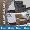 imageHVERSAILTEX Velvet Stretch Recliner Couch Covers 4Pieces Style Recliner Chair Covers Recliner Cover for Reclining Chair Slipcovers Feature Non Slip Form Fitted Thick Soft Washable French OakMocha