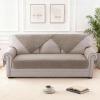 imageHVERSAILTEX Waterproof Couch Cover Plush Sofa Cover with Strap Soft Anti Slip Sofa Slipcovers for 4 Cushion Sofa Couch Protector Cover for Dogs Cats Kids36x96BeigeKhaki